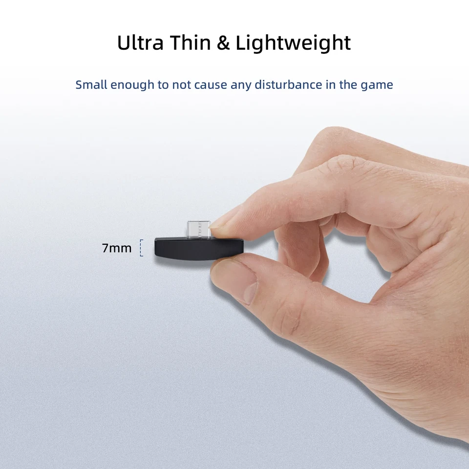 Adaptador de auriculares inalámbricos BT para PS5/PS4/Nintendo Switch/Switch OLED/PC Foto 3 de 4