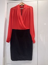 Mango Suit Top Dress Crossover Blouse Large 