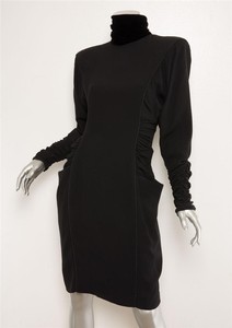 black velvet turtleneck dress
