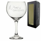 Personalised Engraved Name's Gin Glass with Gift Box, Personalise with Any Name
