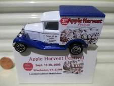 Matchbox MB38 2005 31ST APPLE HARVEST FESTIVAL Model A Ford Van Nu Mint in NuBox