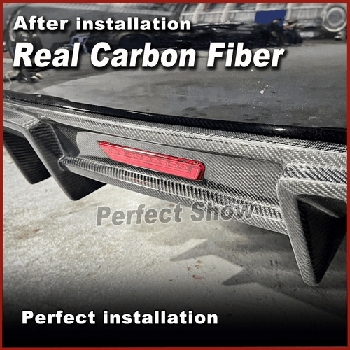 Carbon Heckdiffusor Diffusor Heckschürze Spoiler Lippe Passt für Audi S4 2008-12 - Picture 6 of 13