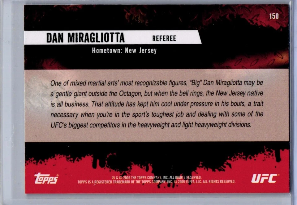 2009 Topps UFC Round 2 - #150 Dan Miragliotta (RC) - Image 2 of 2