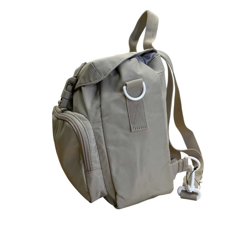 Adidas Women’s Beige Adjustable Straps Embroidered Logo Travel Mini Backpack - Image 2 of 4