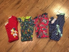 Boys size 18 Months Fall / Winter Footed pajamas Lot of 4 Cotton  Polyester VGC