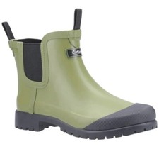 Image of Cotswold Blenheim Ankle Wellies Green Waterproof Ladies Women's Country Garden