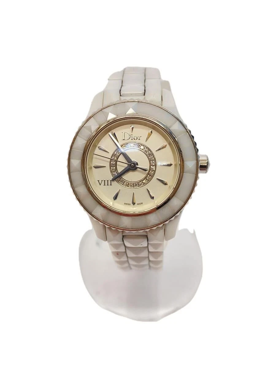 Montre Femme Christian Dior VIII Onuit Diamant Quartz Analogique Blanc Occasion