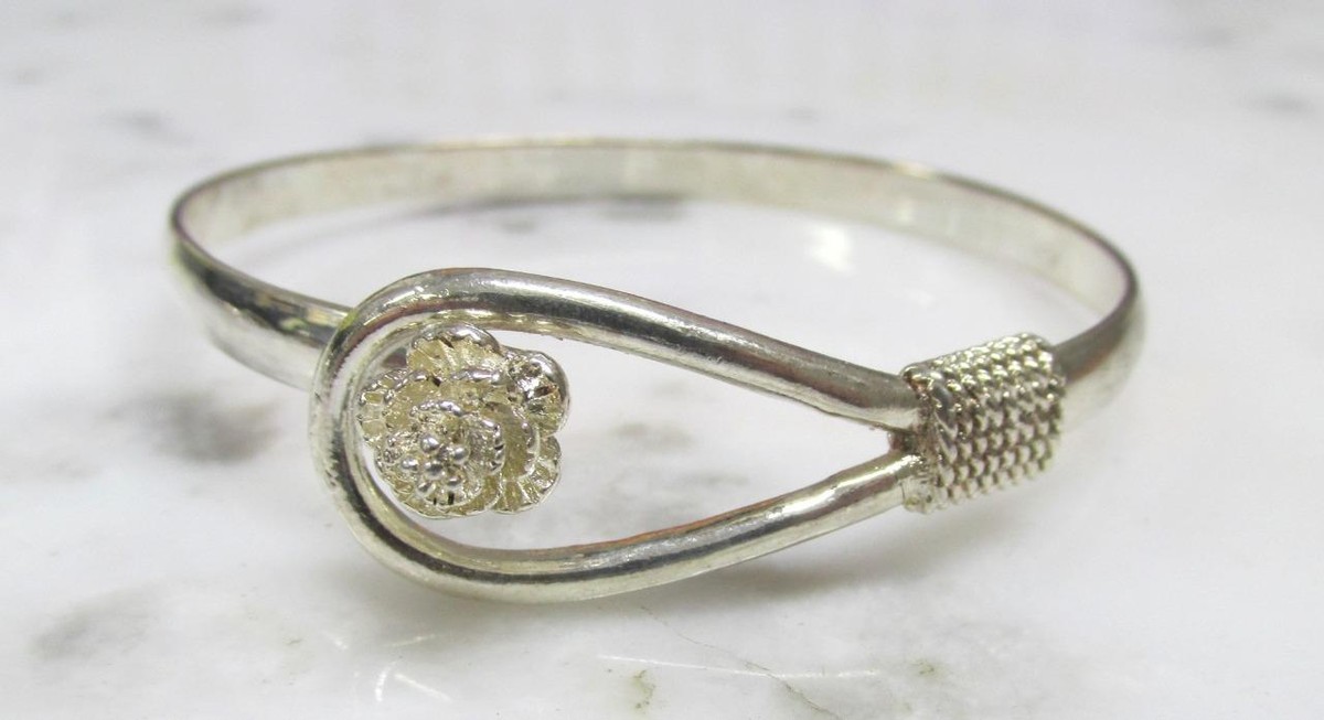 PRY シュウト Silver Hook Bangle [narrow] Vintage T.Shea Sterling Silver Hook & Loop Bangle Bracelet