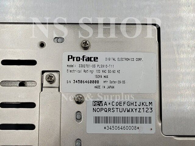 Pro-face 3382701-03 PL5910-T11 Tested | eBay Pro-face 3382701-03 PL5910-T11 Tested | eBay