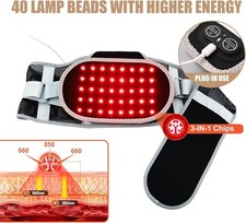 NIB Portable Near Infrared/Red Light Therapy Wrap, Timer, 3 Heat Levels