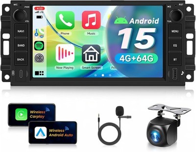 4+64GB 7'' Car Radio Stereo For Chrysler Aspen 2007-2009 Android 15 Apple CarPlay