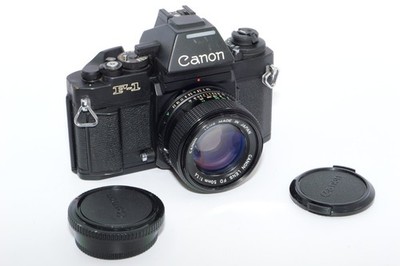 Canon NEW F1 with AE Finder 35mm SLR Film Camera. 50mm 1.4 FD Lens with CLA. Cap