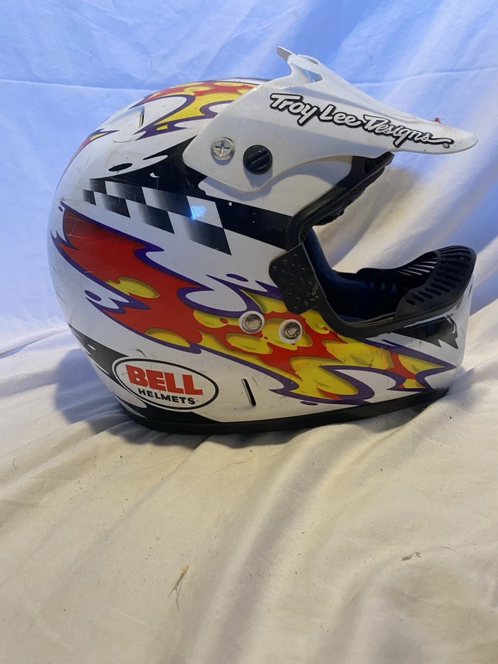 Vintage 90s BELL GR1250 HELMET Racing Italy Made SZ Large - Image 3 of 4