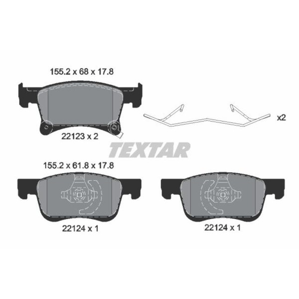 Textar BremsbeläGe Bremsbelegsatz Vorne FüR Opel Corsa E Adam-image