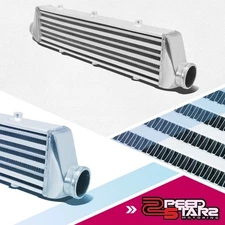 27.25"x7"x2.75" ALUMINUM CHROME FMIC TUBE&FIN FRONT MOUNT TURBO INTERCOOLER