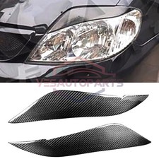 2x Carbon Fiber Eyebrows Eyelid Headlight Cover Kit For Toyota Corolla 2008-2011
