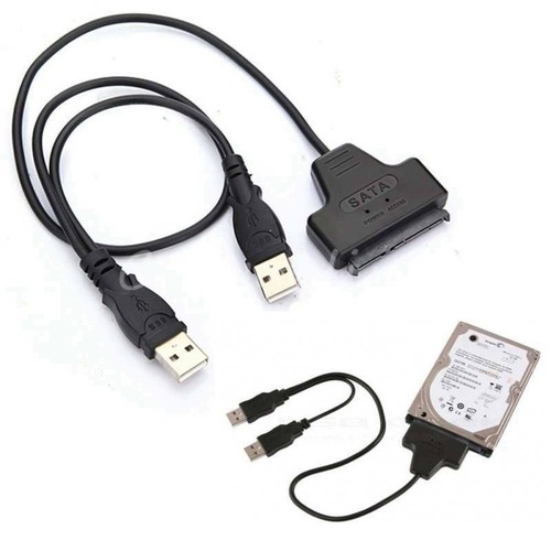 SATA 7 + 15 22 Pin na USB 2.0 Adapter Kabel do 2,5 HDD Laptop Dysk twardy - Zdjęcie 2 z 9