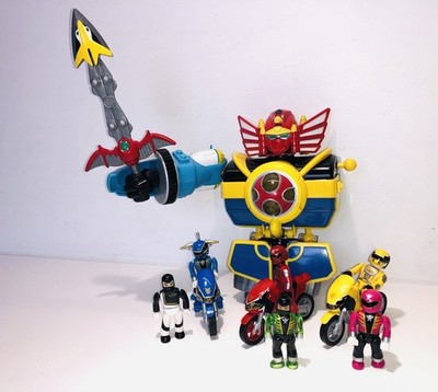 Mega Bloks Power Rangers Ninja Storm Megazord unvollständig & Figuren 2003