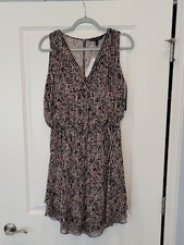 NWT White House Black Market Sleeveless Chiffon A-Line Flirty Summer Dress Sz 8