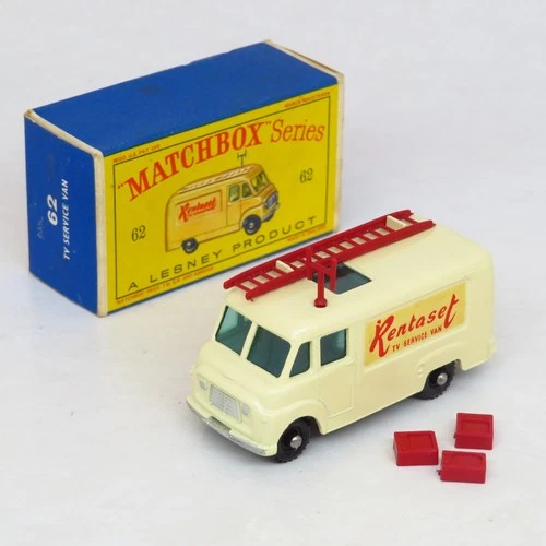 Matchbox - 62 Commer TV Service Van V1 - BPW, Tongue Base, Slim D Box - Lesney