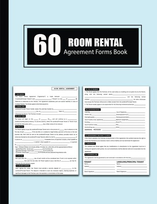 Room Rental Agreement Forms Book: Standard Tenancy Contract of Lease Between Lan