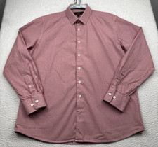 Versace Abbigliamento Sportivo SRL Men’s Long Sleeve Dress Shirt Large Red Check