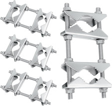 Double Antenna Mast Clamp - Heavy Duty Galvanized Iron Mount for Secure Pole-To-