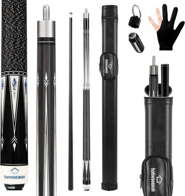 HomeSeason Pool Cue Stick 58'' Billiard Cue Sticks Nylon Thread Grip Professional
