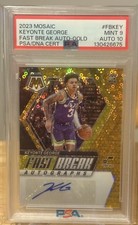 2023 PSA 9/10 Gold /10 Mosaic Fast Break Keyonte George Gold Auto POP 1 No Highr