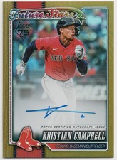 2026 Topps Series 1 Kristian Campbell SP Gold /50 Future Stars Autograph Red Sox