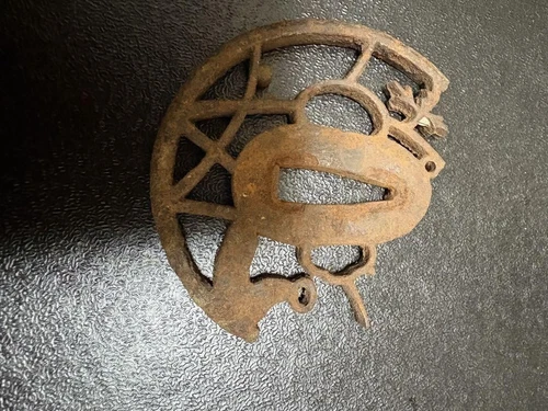 Geometric Pattern Tsuba Japanese Sword Parts Katana Samurai Weapons Antique - Picture 2 of 2