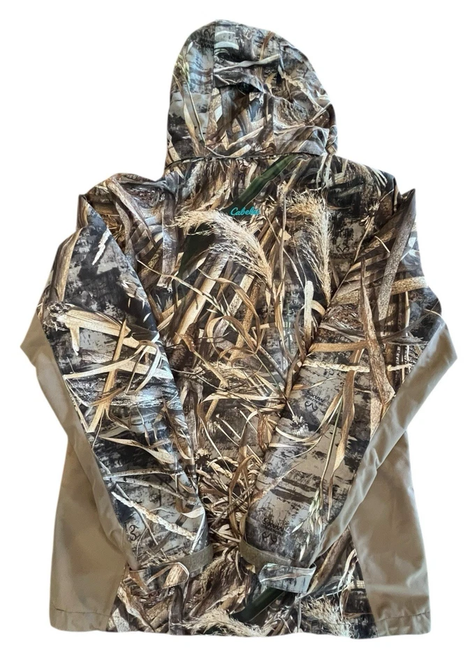 Cabela's Rain jacket OutfitHER  Camo Zip Hood 4Most Dry Plus Sz Medium - Image 2 of 4