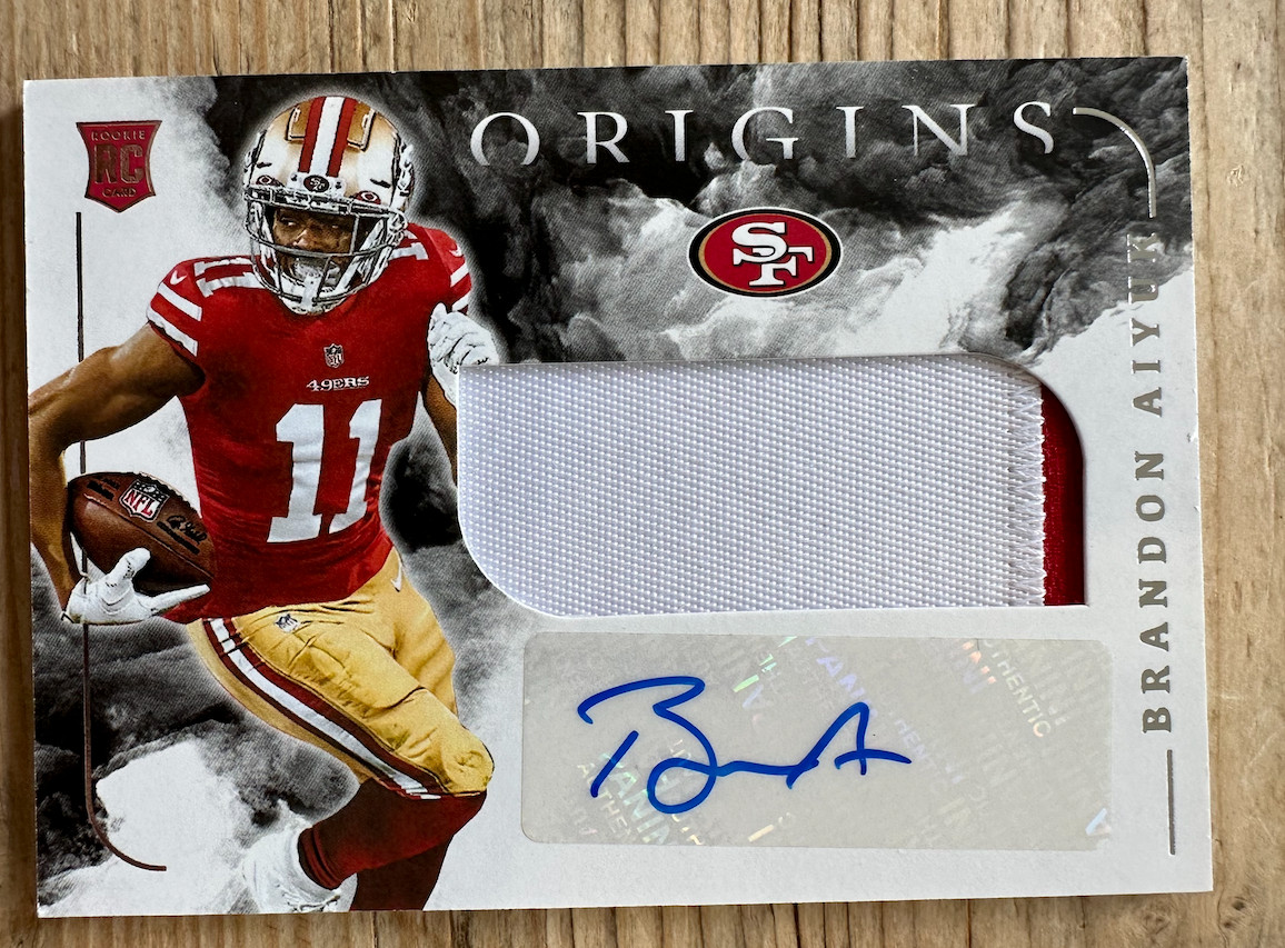 2020 Panini Origins - Rookie Jumbo Patch Autographs Brandon Aiyuk #119