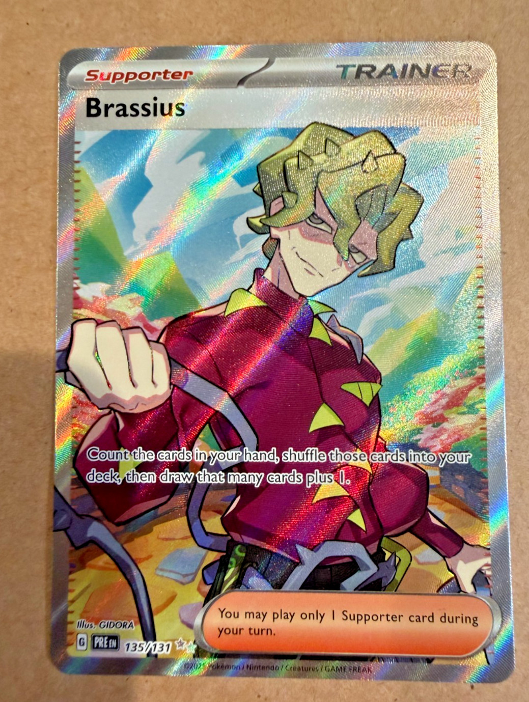 Pokemon TCG Brassius 135/131 Sv: Prismatic Evolutions Ultra Rare