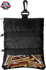 Golf Tee Bag Pouch Multi Pocket Zipper Golf Tee Holder Bag Accessories Organizer