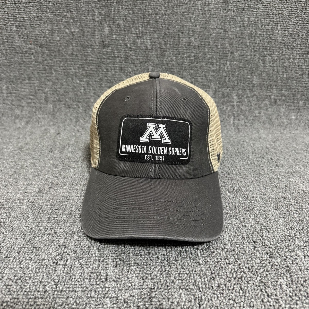 '47 Brand Minnesota Golden Gophers Trucker Snapback Charcoal Tan One Size Hat