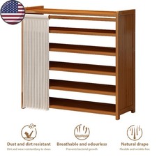 6 Tiers Large Capacity Wood Shoe Rack 30-Pair Shoe Organizer Shoe Storage Tall