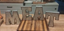 4 Galvanized Wall Metal Letters Rustic Country Farmhouse 3D "T,E,A,M Look Read