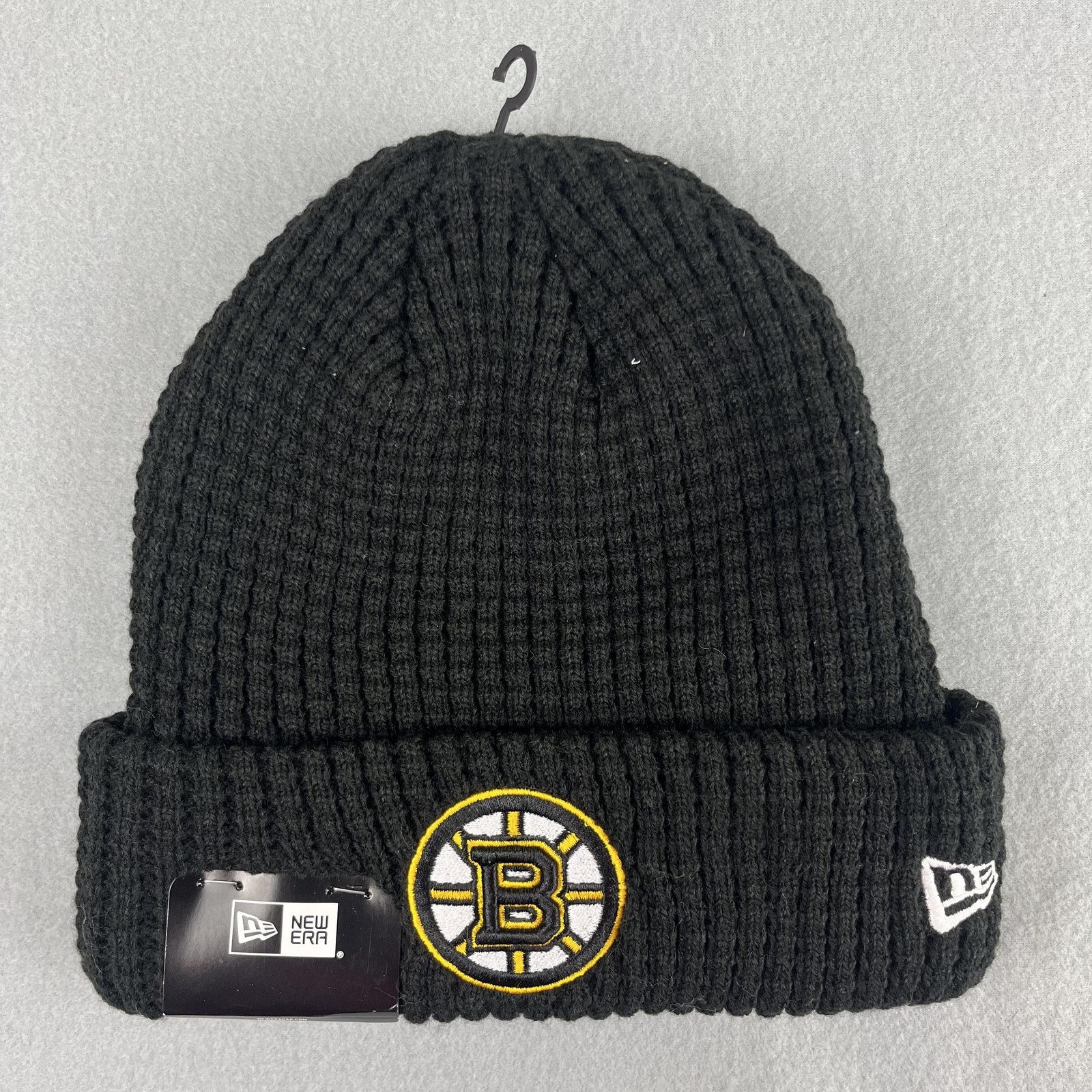 Boston Bruins New Era Beanie Mens One Size Black NHL Hockey Waffle Knit NEW