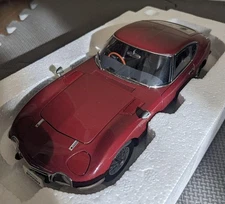 AUTOart 1/18 Toyota 2000GT Wine Red Model Car Rare Collector Item Good