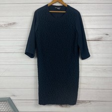 Vince Women's Navy Blue Lace Quarter Sleeve Dress Size Medium