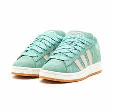 adidas Low Top Sneaker Wildleder grün/weiß Schnürung EU 38 Neu mit Karton
