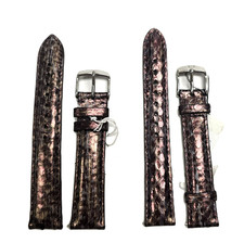 NEW MICHELE 16MM OR 18MM PURPLE PLUM PERFECT GENUINE SNAKESKIN WATCH STRAP,BAND