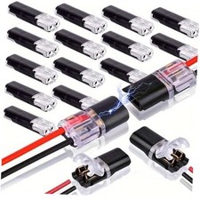50pcs Double-Wire Plug-in Connector with Locking Buckle - Quick-Clip Fasteners