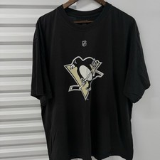 Reebok Penguins Ruutu 37 NHL Shirt Mens 2XL Black Pittsburgh