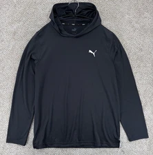 PUMA Lightweight Performance Hoodie Pullover Shirt Navy Mens L