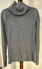 Lululemon Sweat And Savasana Sweater Womens 8 Gray Rib-Knit Turtleneck 100 Wool