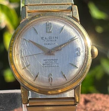 Vintage Elgin Men's Watch 17 Jewel Automatic Gold Plated 643 Movement