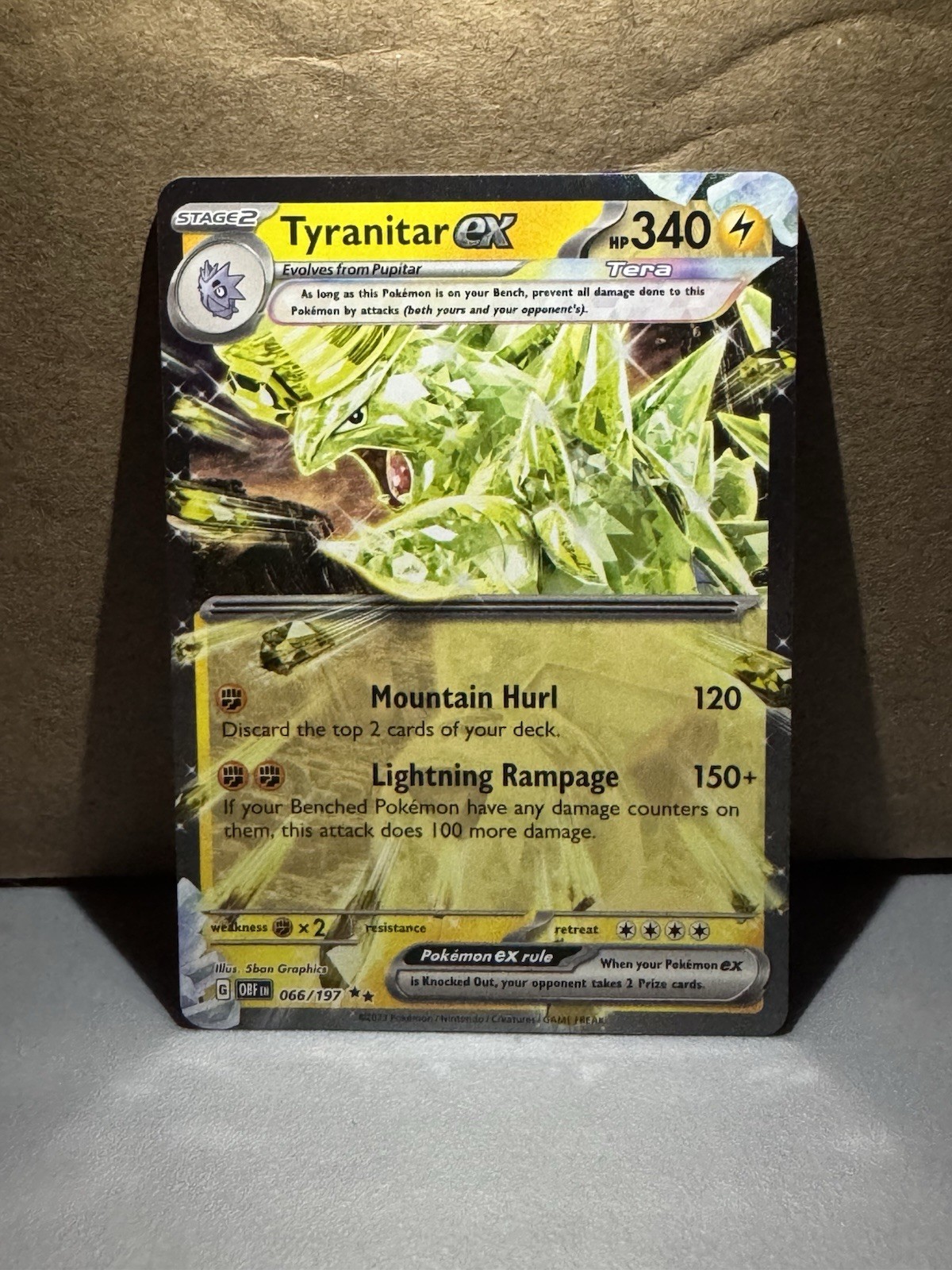 Pokemon Tyranitar EX Double Rare Holo Card 66/197 Obsidian Flames Series