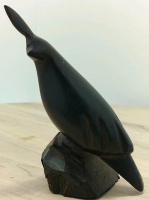 VTG MCM IRONWOOD HAND CARVED QUAIL BIRD FIGURE STATUE 4.75'' TALL NOT SIGNED